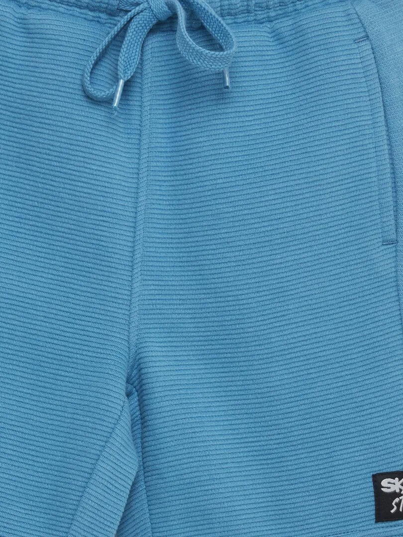 CONJUNTO DE PUNTO TEXTURIZADO  2 PIEZAS  AZUL