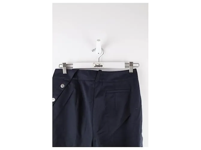 Courreges Pantalones anchos de algodón Azul 