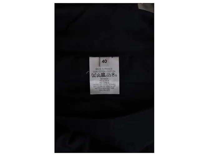 Courreges Pantalones anchos de algodón Azul 