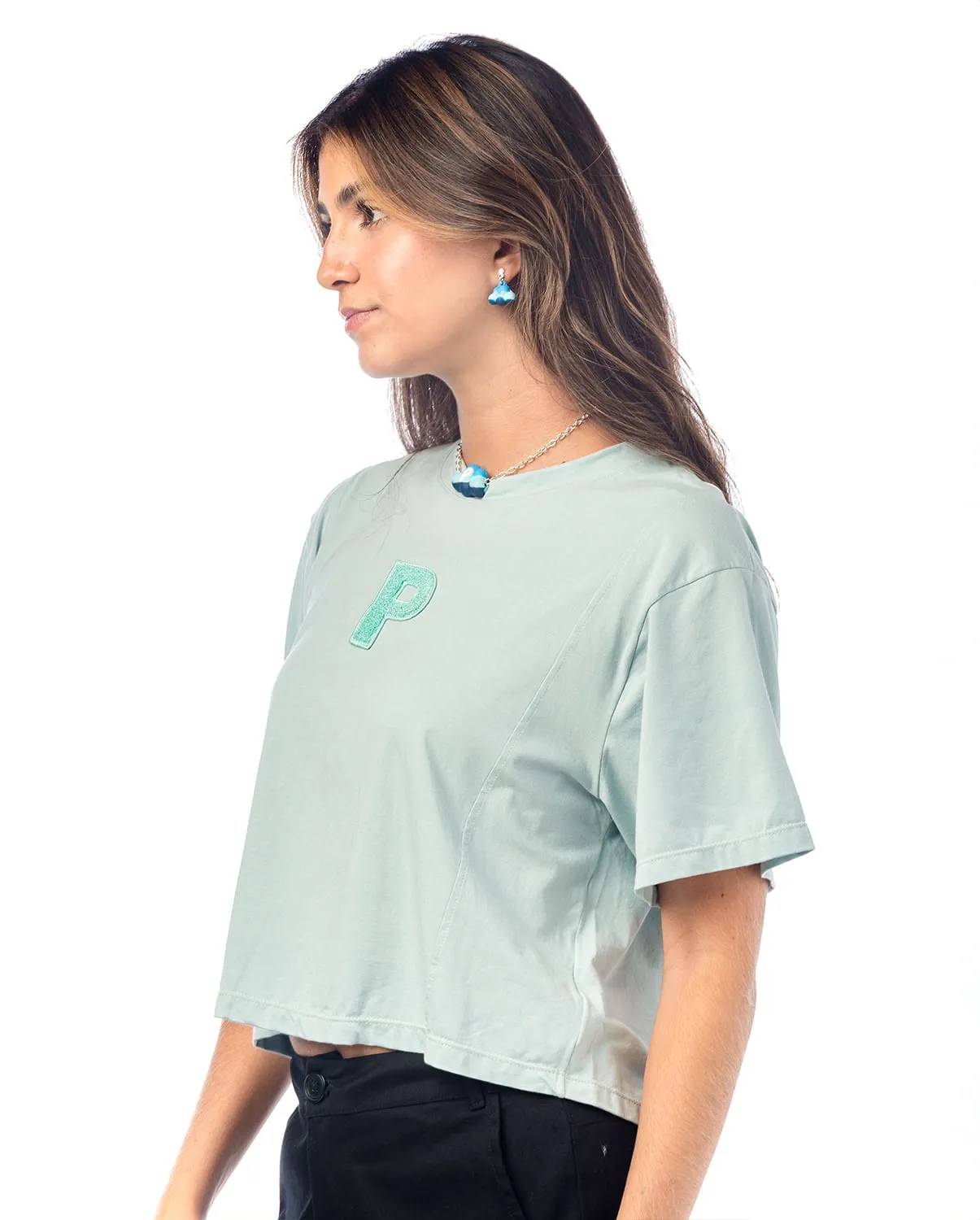 Crop Top Wind Baby Blue
