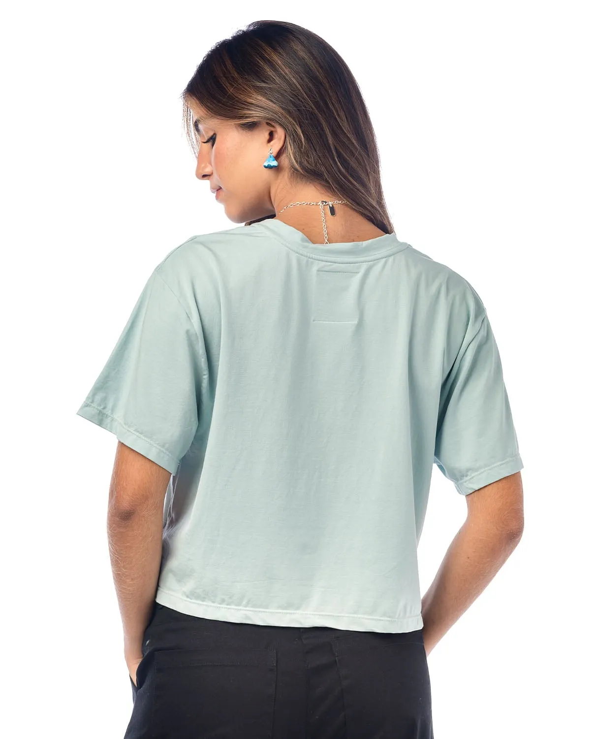 Crop Top Wind Baby Blue