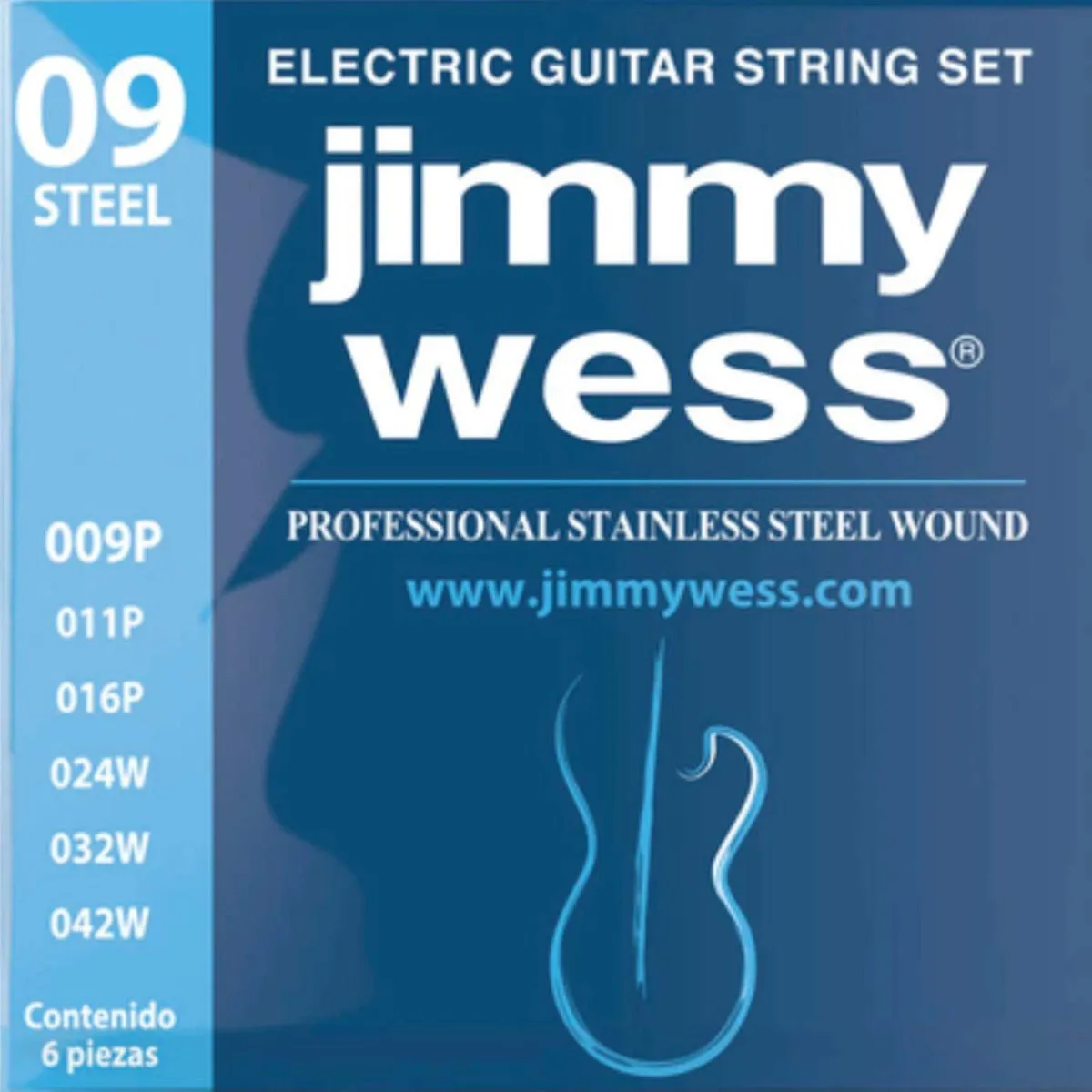 CUERDA P/GUITARRA ELECTRICA JIMMYWESS PRO 6A NIQ38