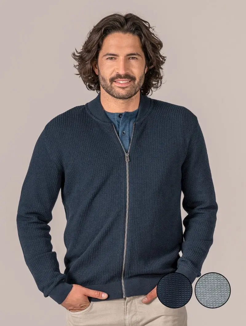 Cárdigan de punto para hombre de algodón orgánico