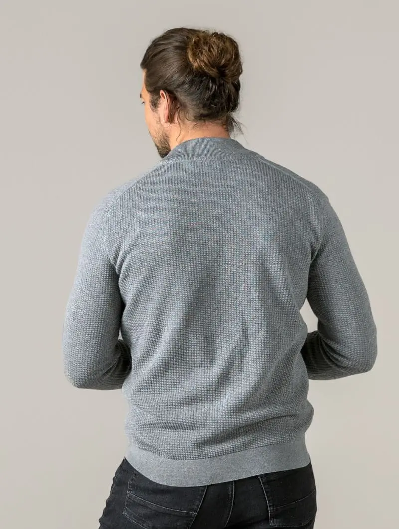 Cárdigan de punto para hombre de algodón orgánico