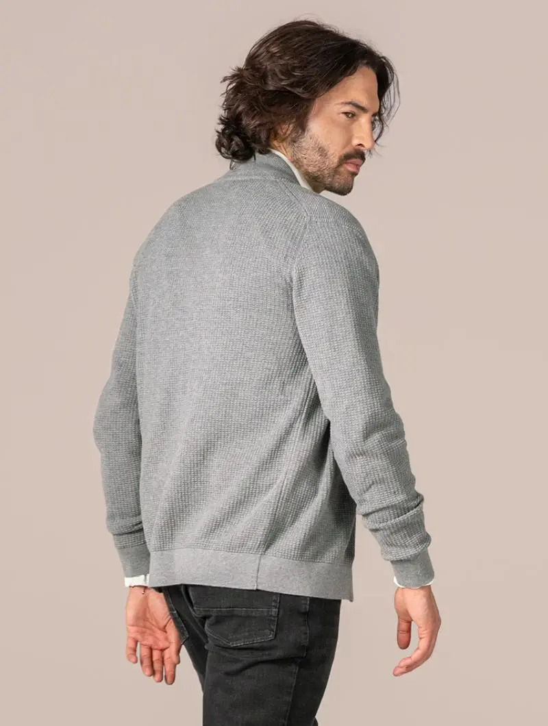 Cárdigan de punto para hombre de algodón orgánico