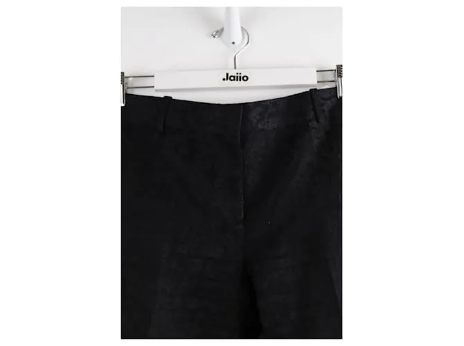 Céline pantalones anchos de algodon Negro 
