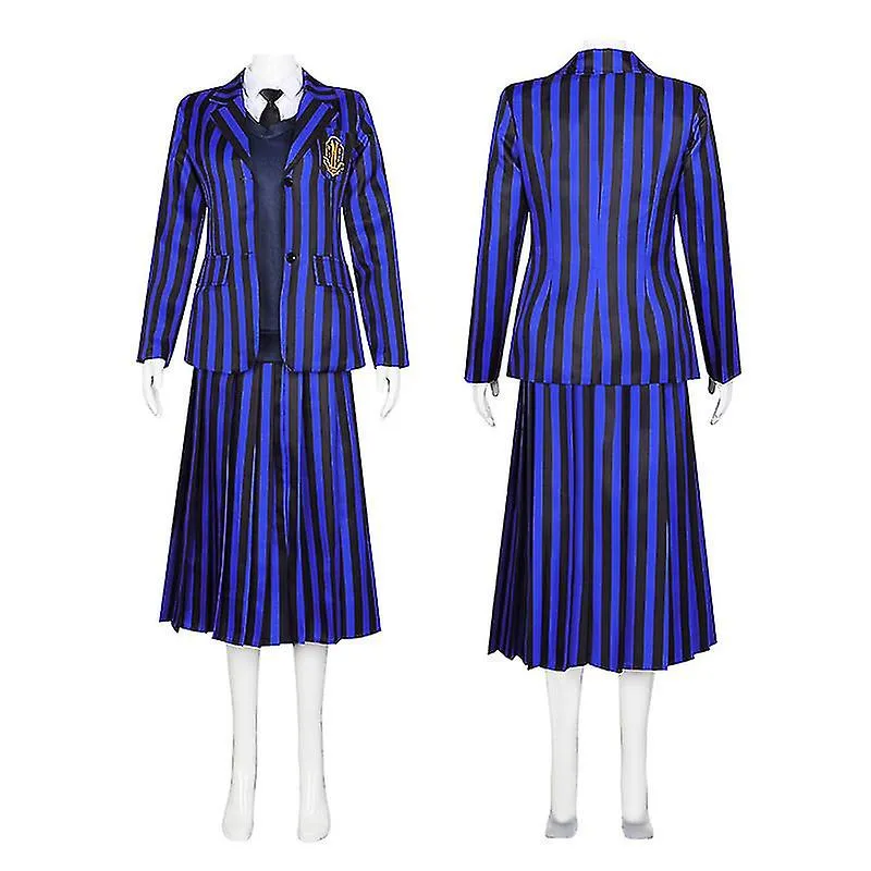 Disfraz del miércoles Enid Sinclair Vestir para adultos Niños Nevermore Academy Uniforme escolar Disfraz de carnaval de Hallowee