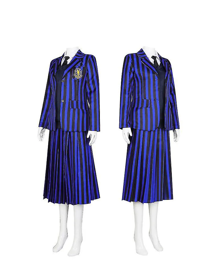 Disfraz del miércoles Enid Sinclair Vestir para adultos Niños Nevermore Academy Uniforme escolar Disfraz de carnaval de Hallowee