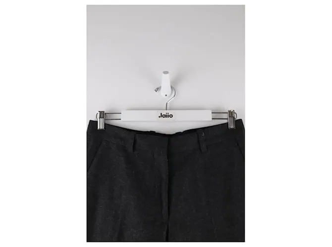 Dries Van Noten Pantalones anchos de lana Gris 