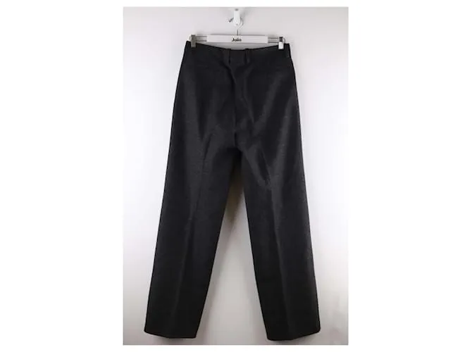 Dries Van Noten Pantalones anchos de lana Gris 
