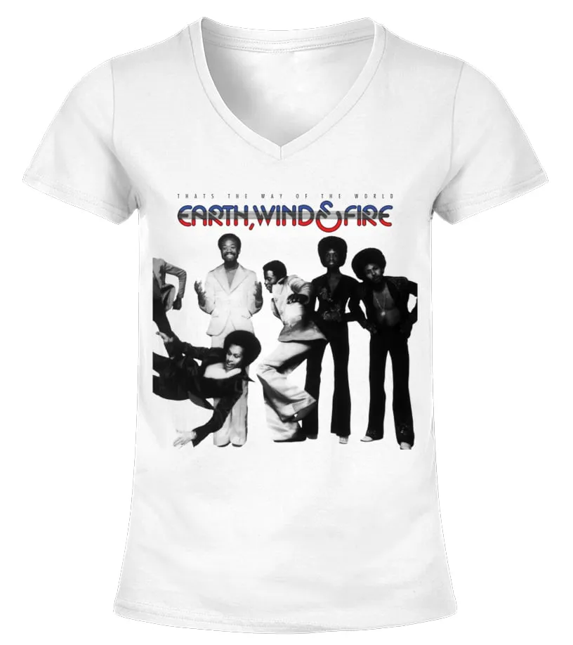 Earth, Wind &amp; Fire WT (3) Camiseta cuello pico Mujer