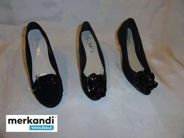 Elegantes bailarinas de mujer con suela de piel Balerina negra