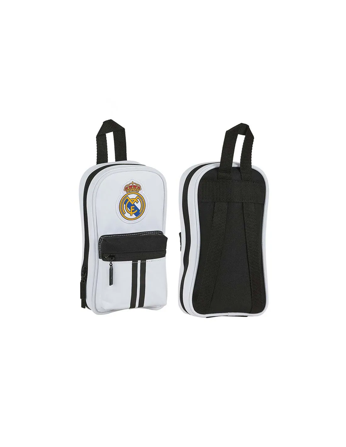 Estuche mini mochila Real Madrid con 4 estuches y 33 piezas