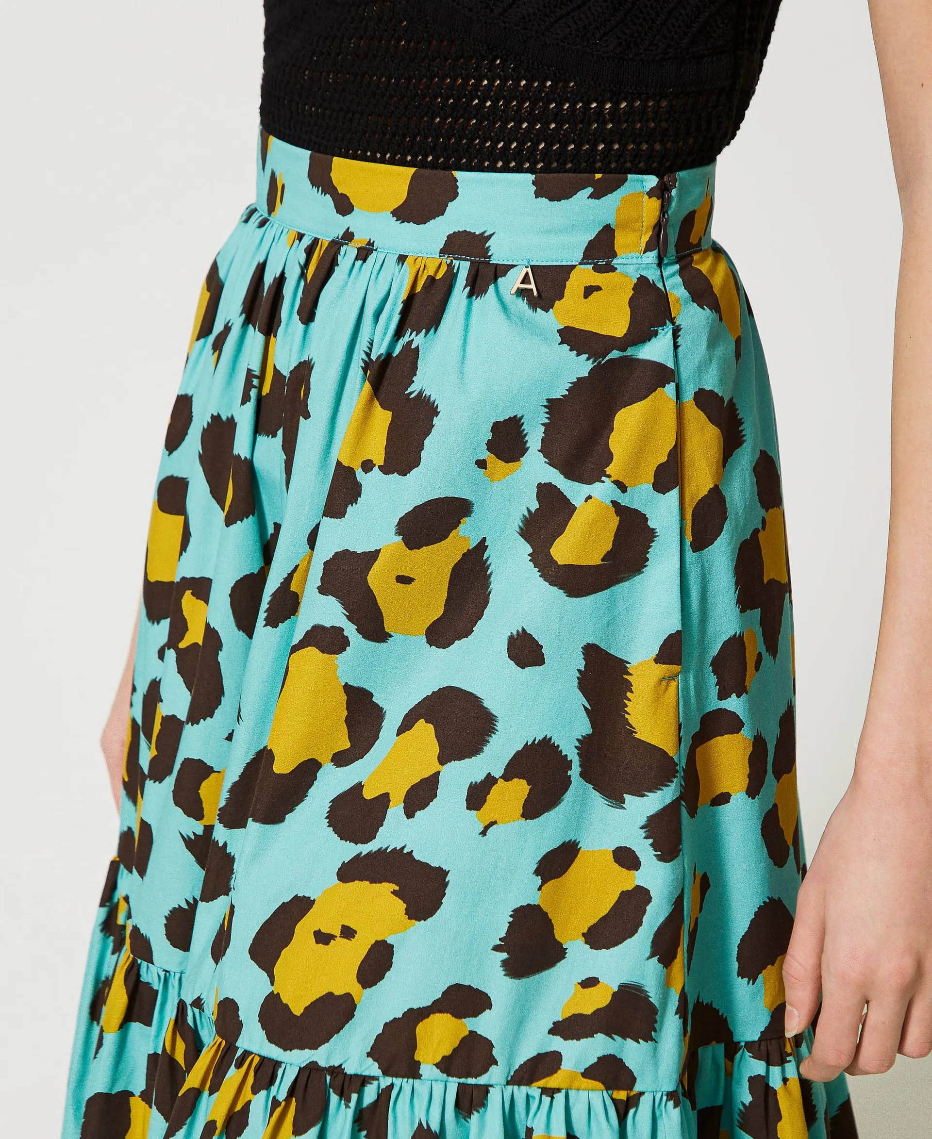 Falda larga animal print
