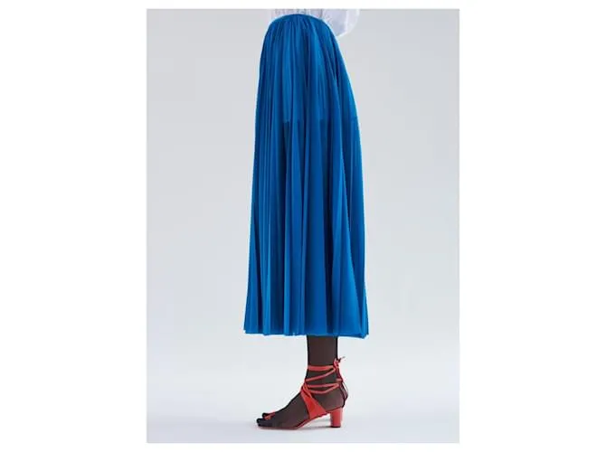 Falda larga azul Céline 