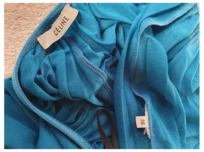 Falda larga azul Céline 
