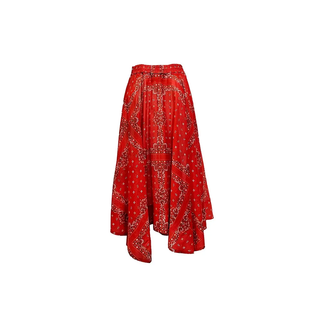 Falda Larga Bazar Deluxe S798 Color Rojo