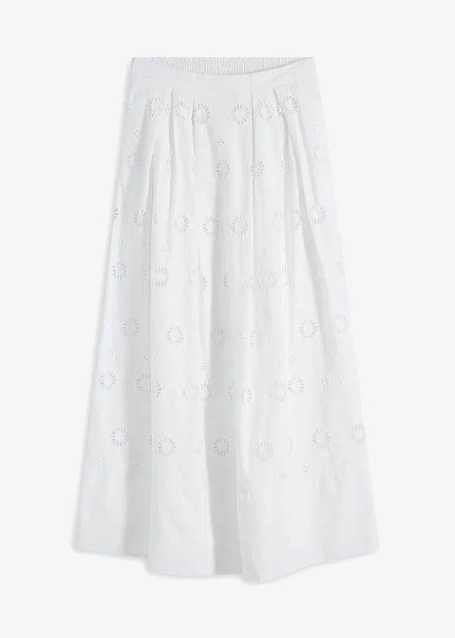 Falda larga Blanco