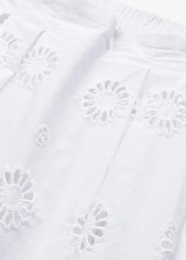 Falda larga Blanco