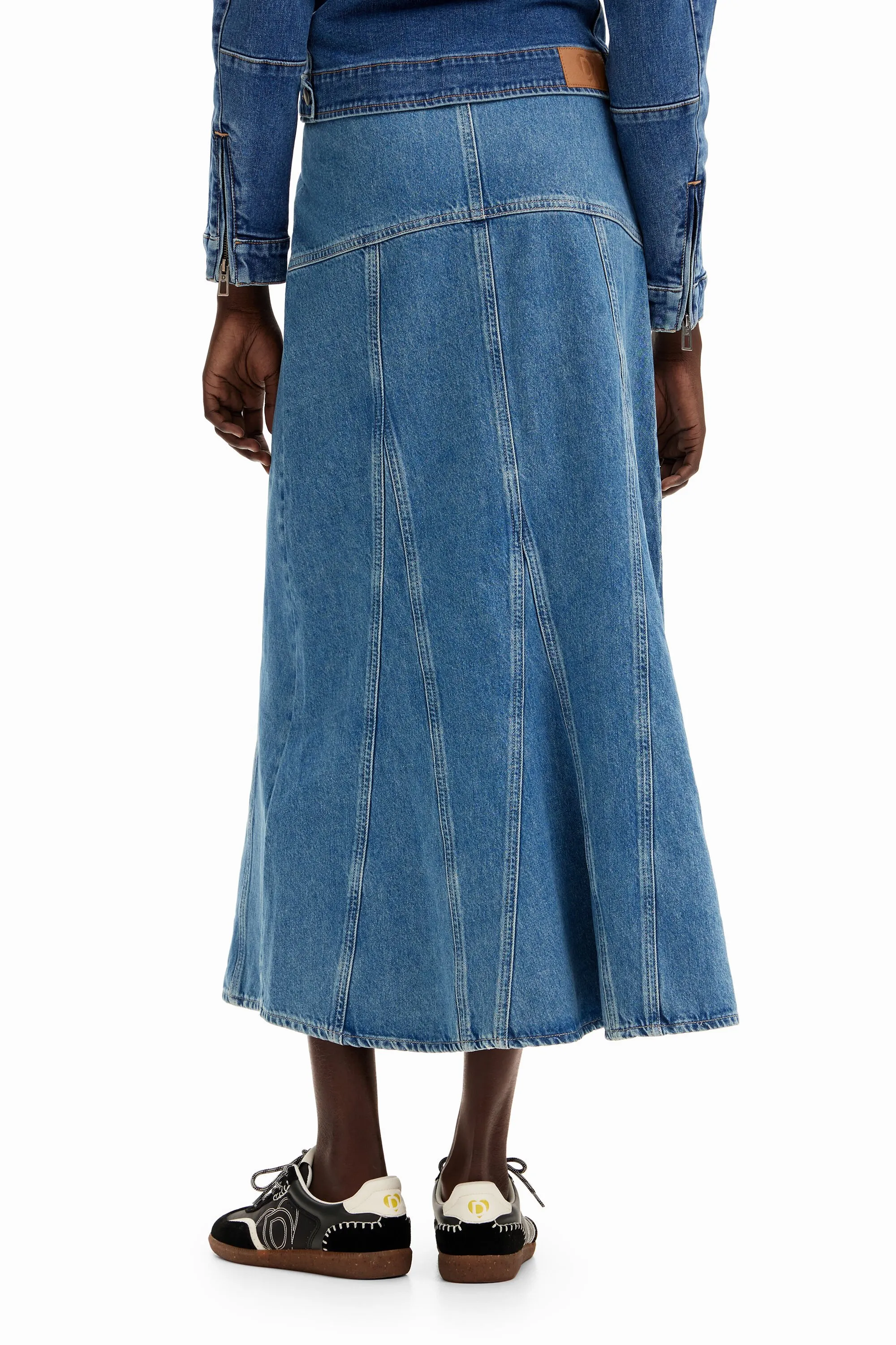 Falda larga denim