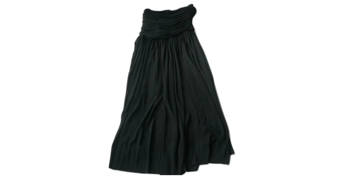 Falda larga drapeada negra de ISABEL MARANT T36 BUEN ESTADO Negro 