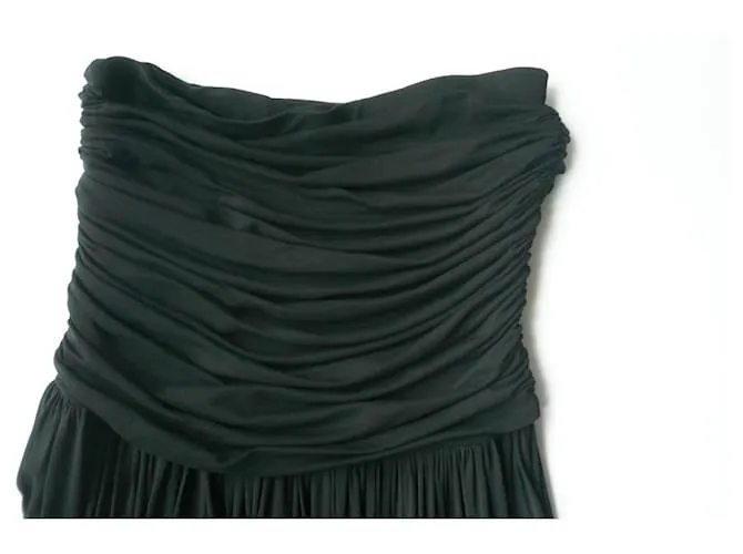 Falda larga drapeada negra de ISABEL MARANT T36 BUEN ESTADO Negro 
