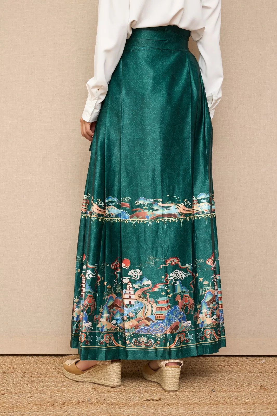 FALDA LARGA VERDE NILSA