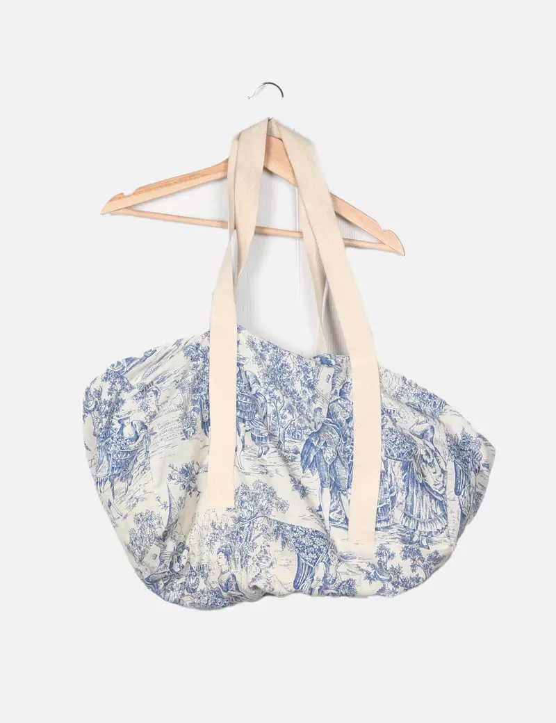 Fossé Bolsa de viaje beige estampada