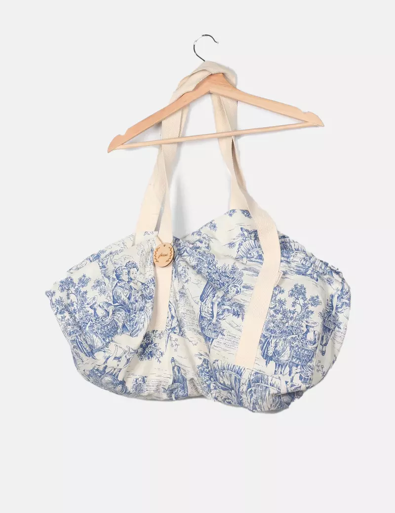Fossé Bolsa de viaje beige estampada