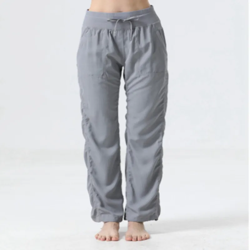 Gimnasio para mujeres Pantalones de longitud completa Pantalones anchos Pantalones de ejercicio Capris de ejercicio 4 vías Capri