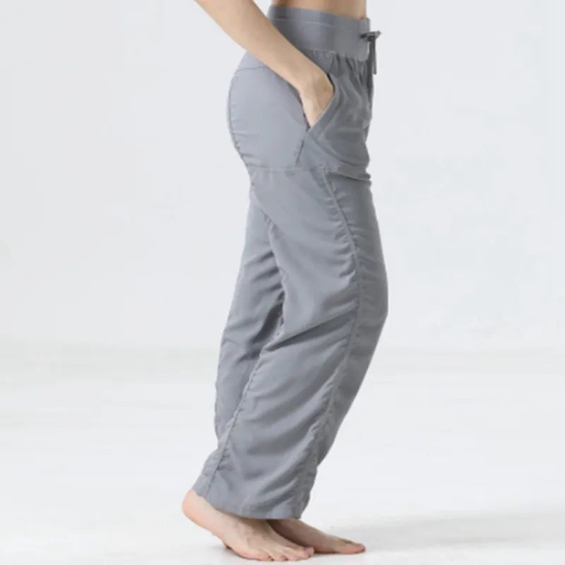 Gimnasio para mujeres Pantalones de longitud completa Pantalones anchos Pantalones de ejercicio Capris de ejercicio 4 vías Capri