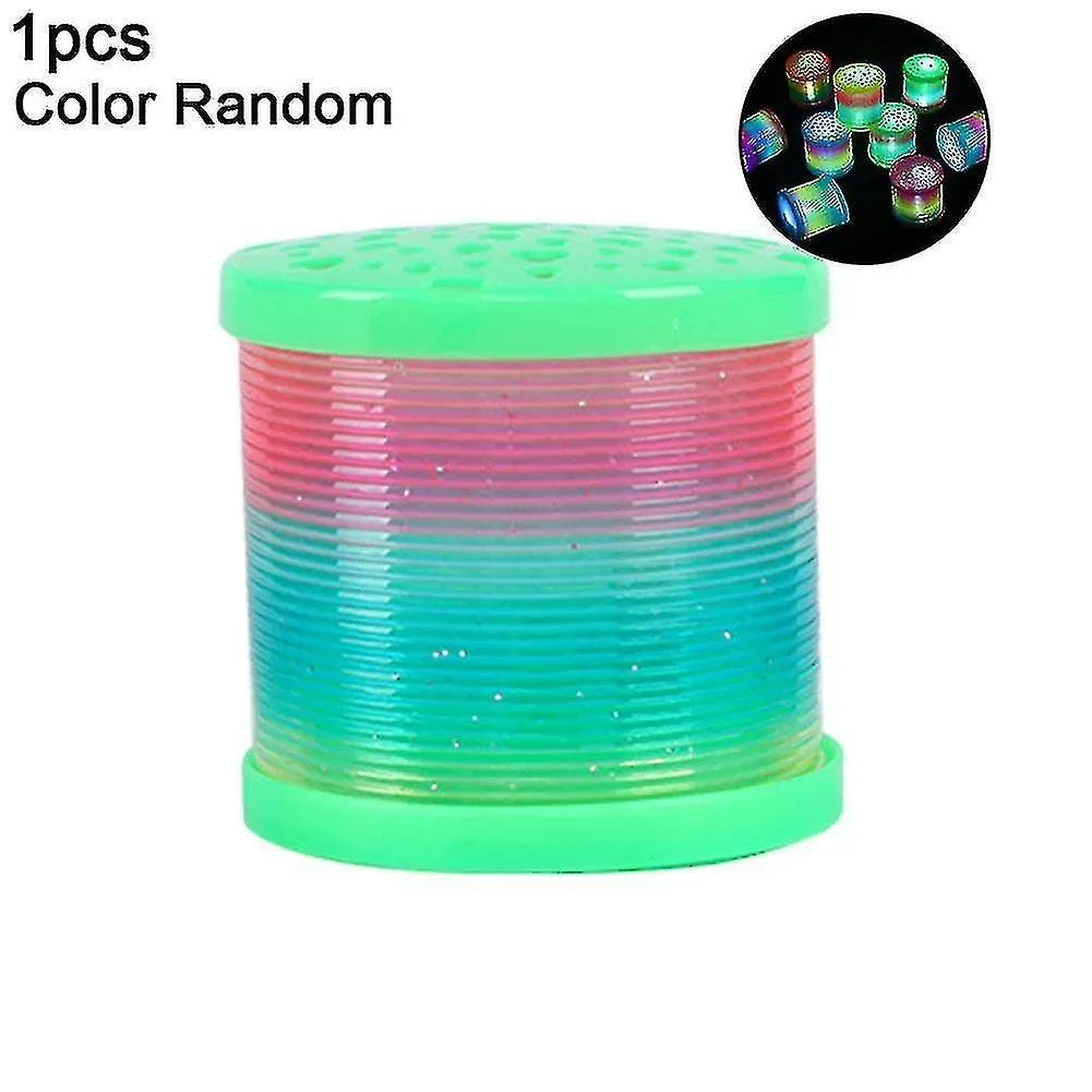 GLOW IN DARK WALKING RAINBOW SPRING TOY KID MAGIC LUMINOUS SLINKY RAINBOW  XC