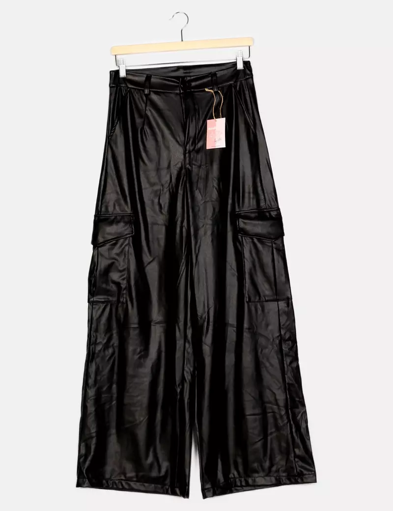 Goddess Pantalones de tela Anchos Polipiel