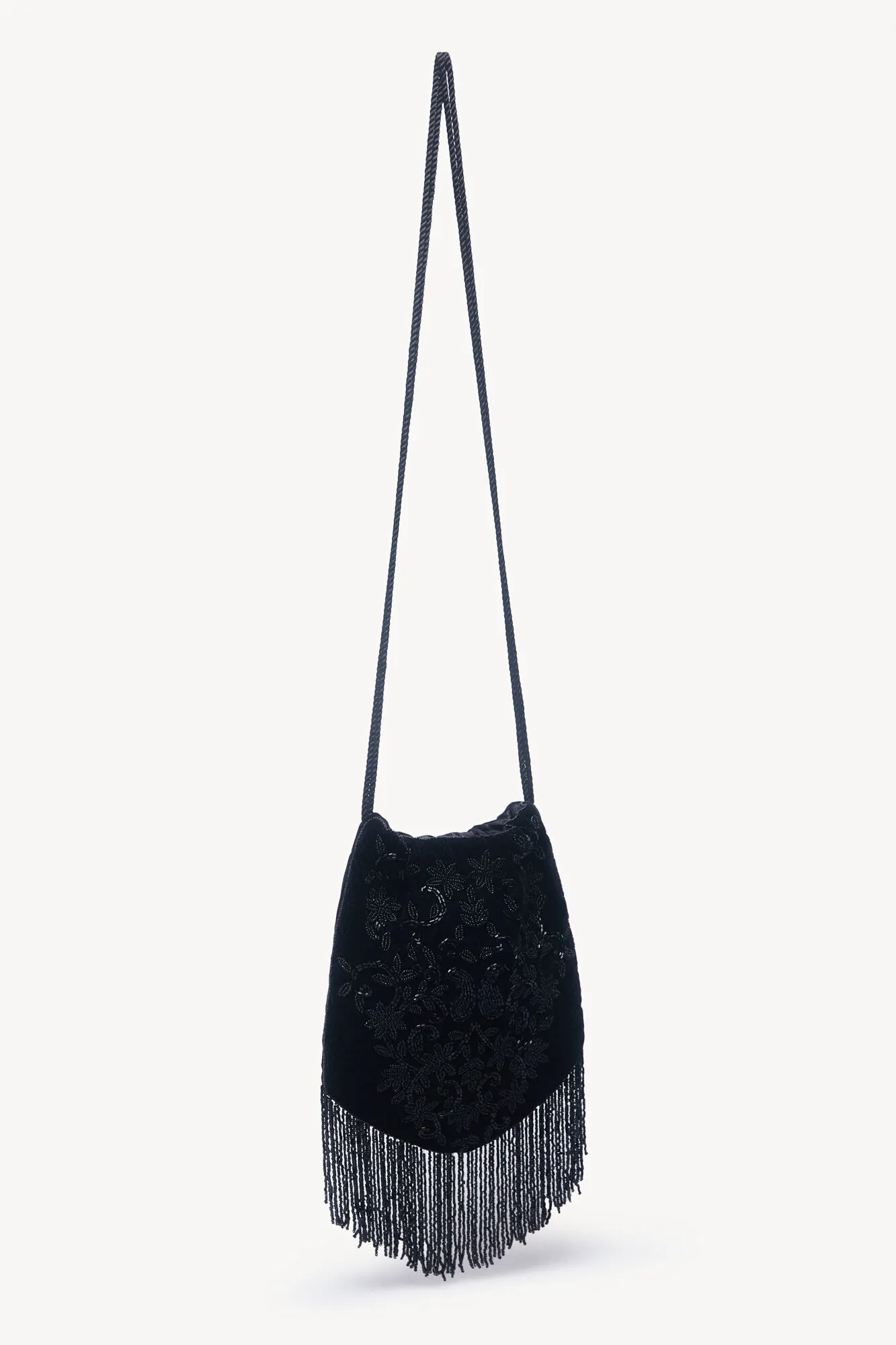Hoss Intropia Nina.Bolso terciopelo abalorios