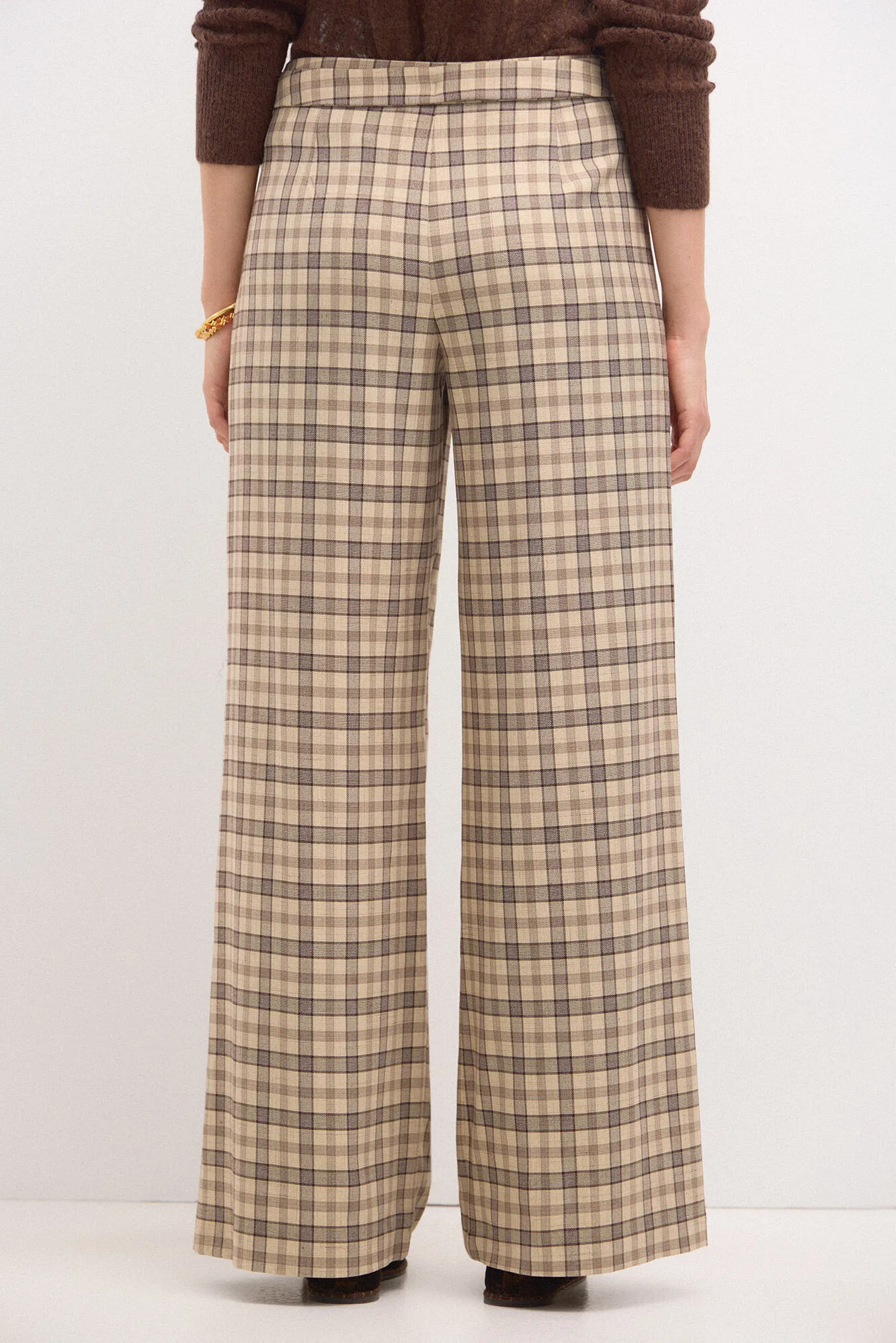 Hoss Intropia Perla. Pantalón amplio de cuadros