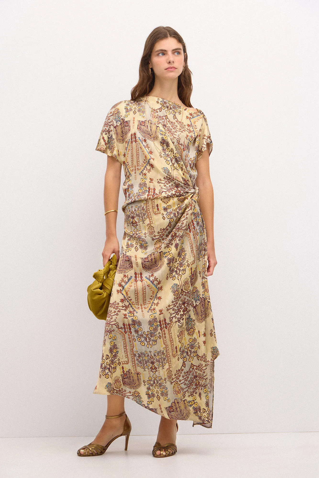 Hoss Intropia Rocio. Vestido estampado nudo.