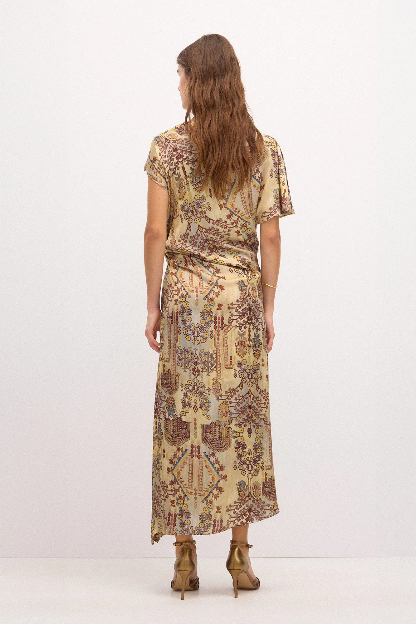 Hoss Intropia Rocio. Vestido estampado nudo.