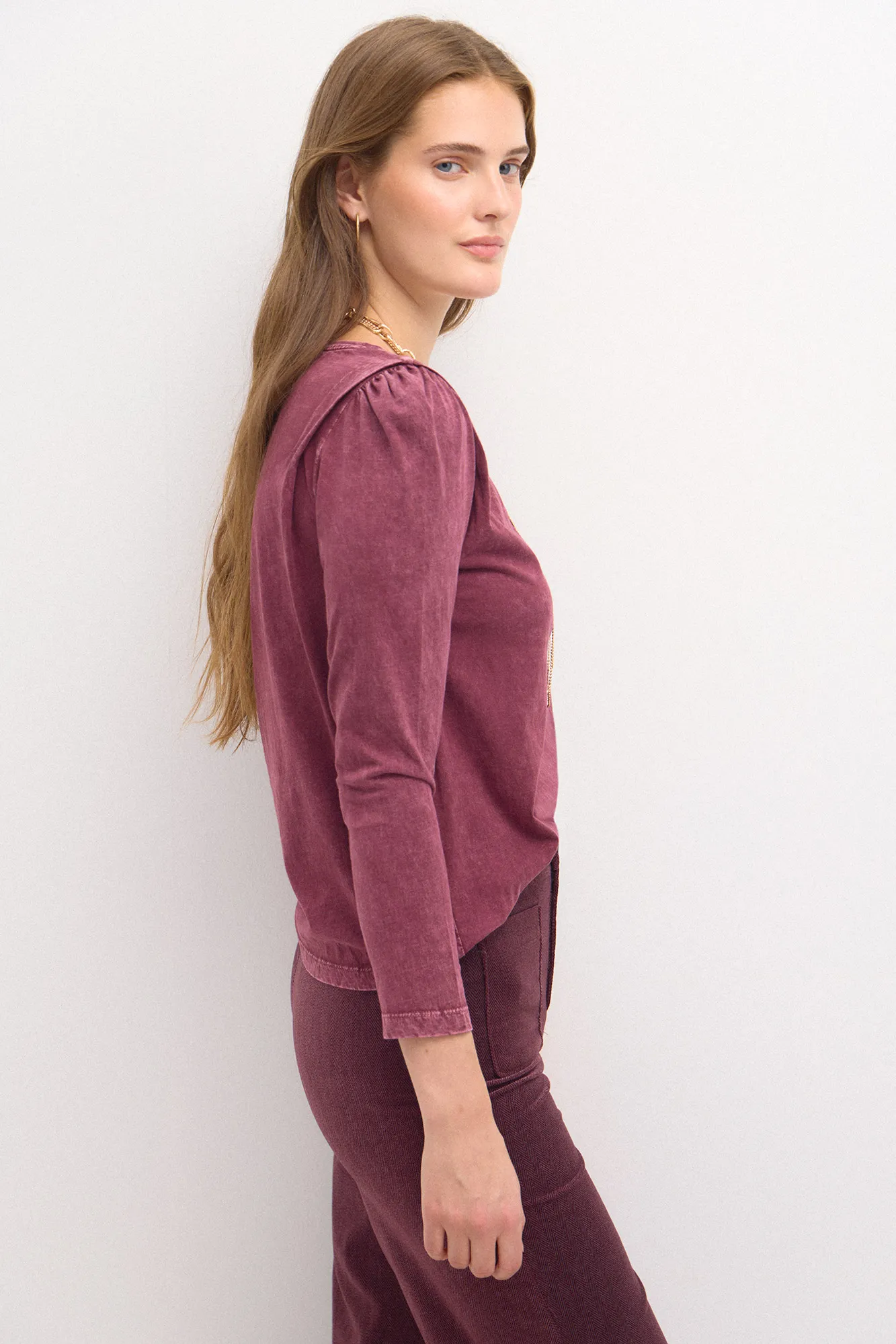 Hoss Intropia Simona. Camiseta de algodón entallada