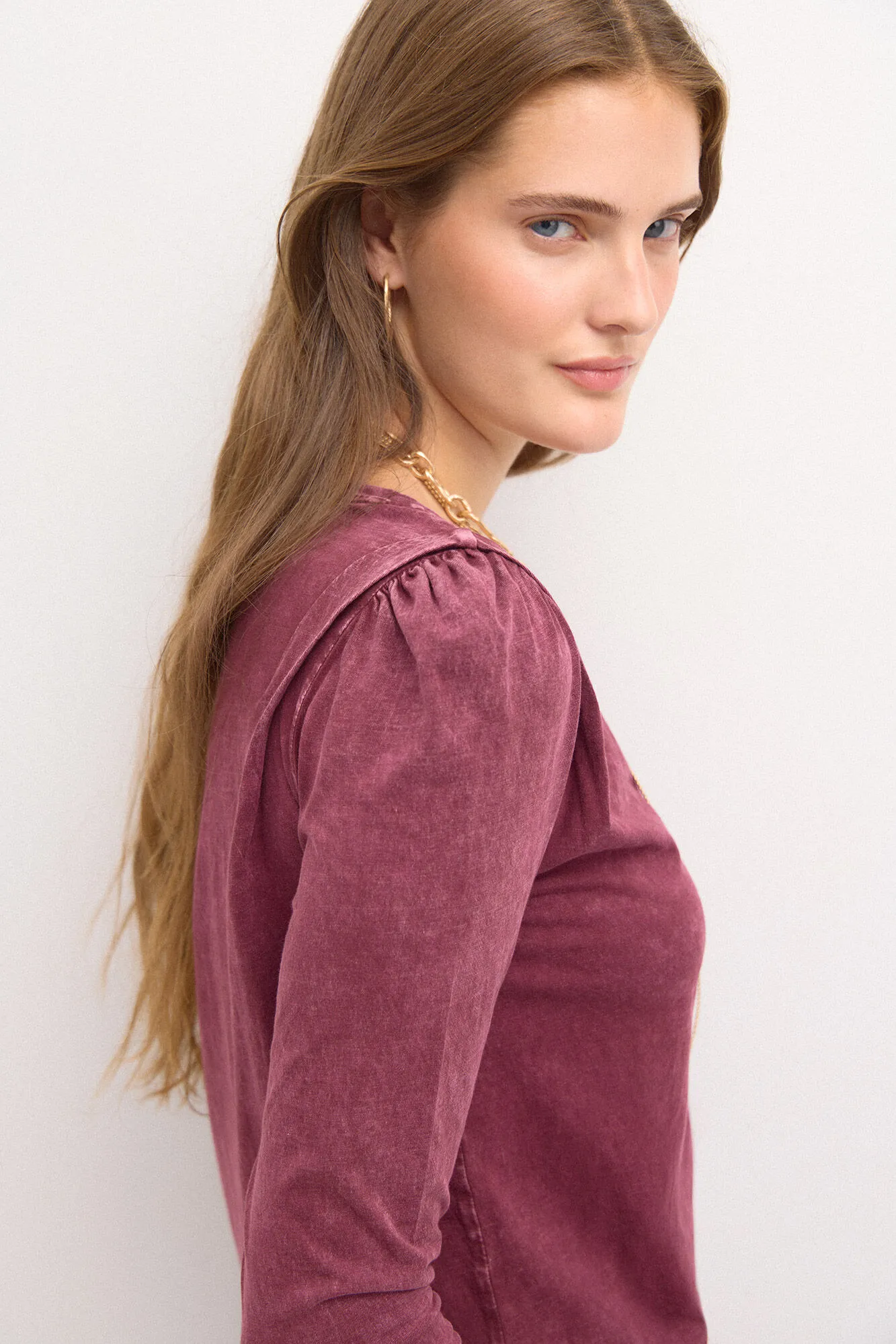 Hoss Intropia Simona. Camiseta de algodón entallada