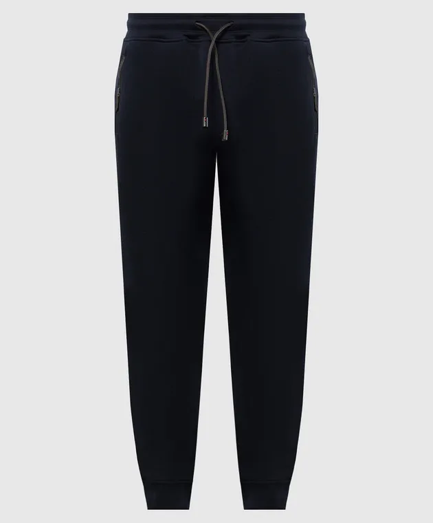 ISAIA Blue joggers with wool