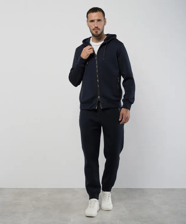 ISAIA Blue joggers with wool