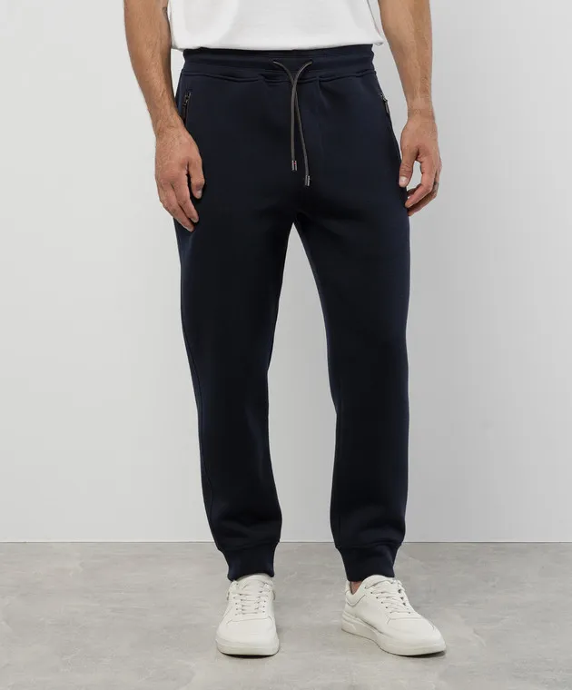 ISAIA Blue joggers with wool