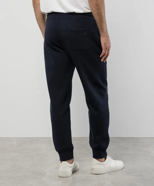 ISAIA Blue joggers with wool