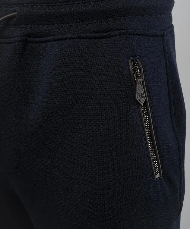 ISAIA Blue joggers with wool