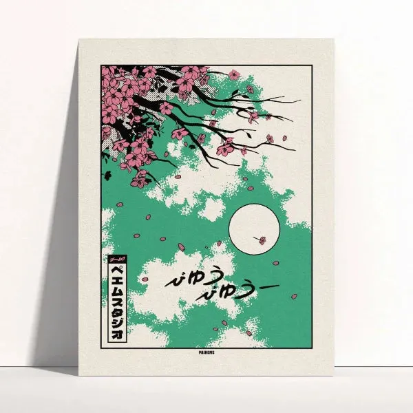 JAPN RETRO láminas enmarcación L