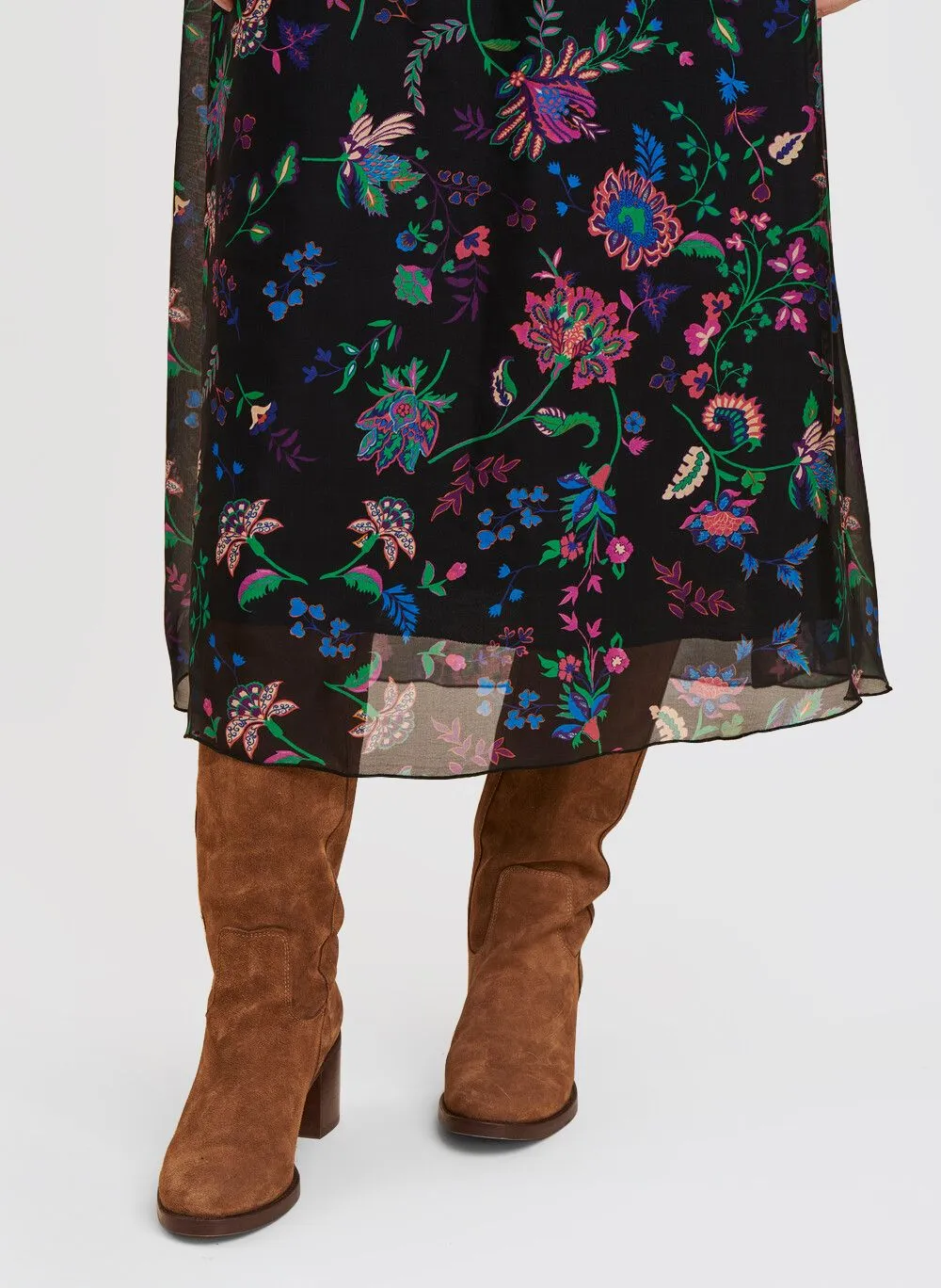 LA FEE MARABOUTEE Falda larga estampada en negro
