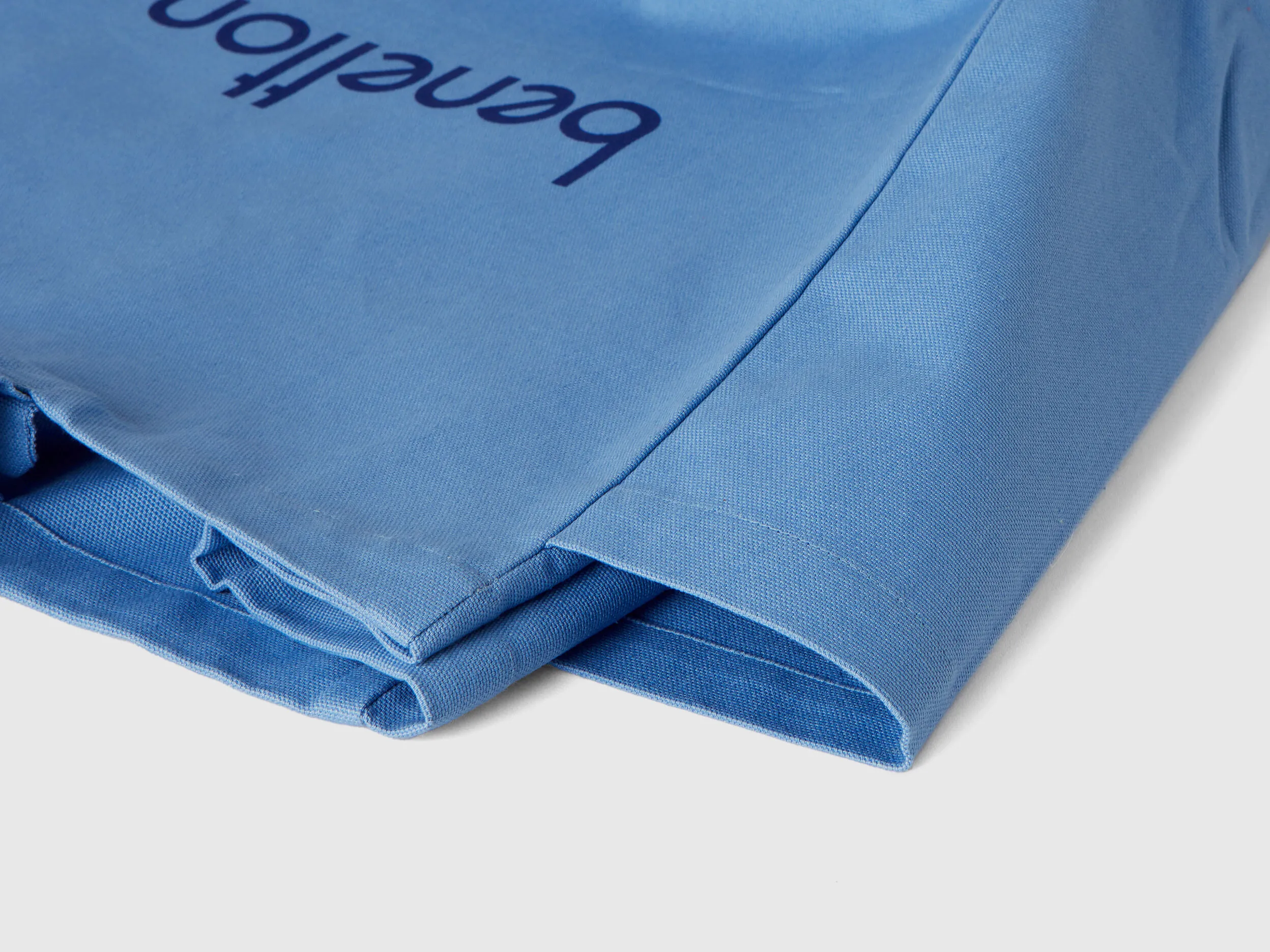 Light blue tote bag in pure cotton