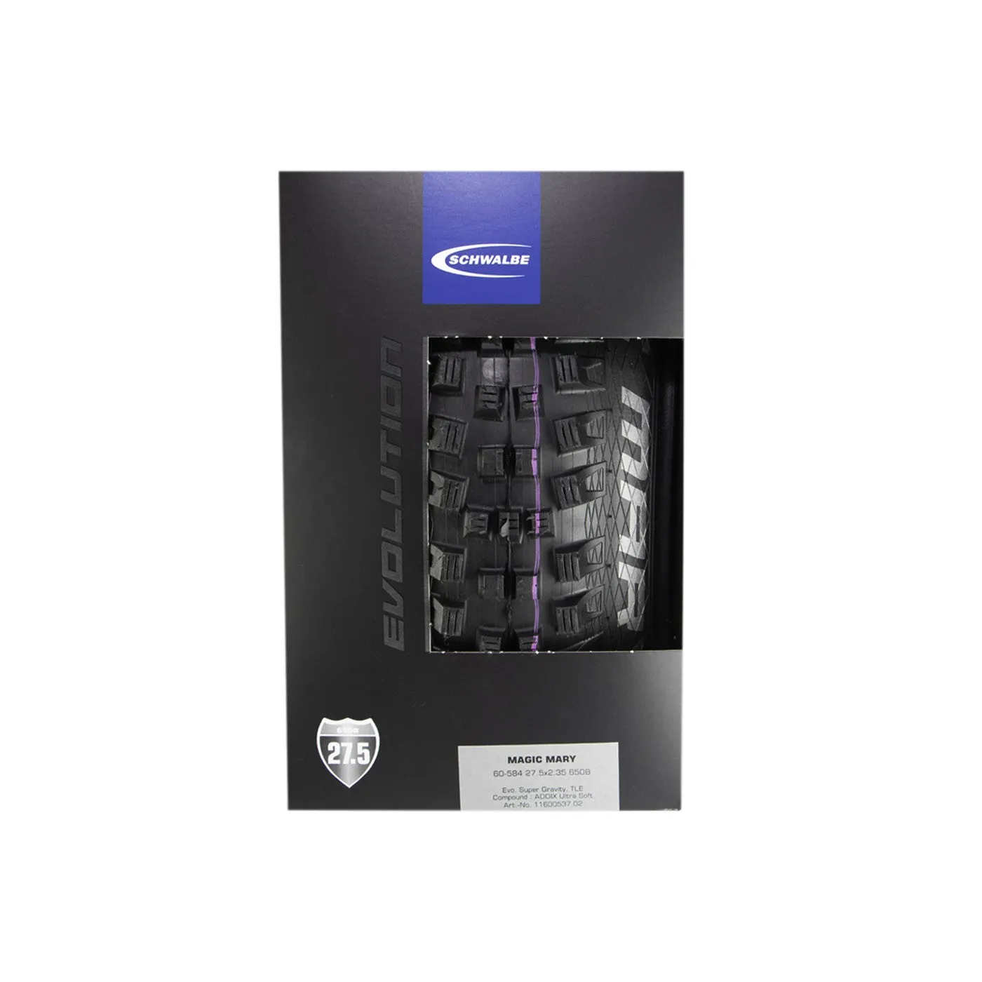LLANTA SCHWALBE 27.5X2.35 (60584) MONTAA MAGIC MARY EVOLUTION SUPER GRAVITY ADDIX ULTRASOFT TUBELESS EASY NEGRO DOBLABLE 116005