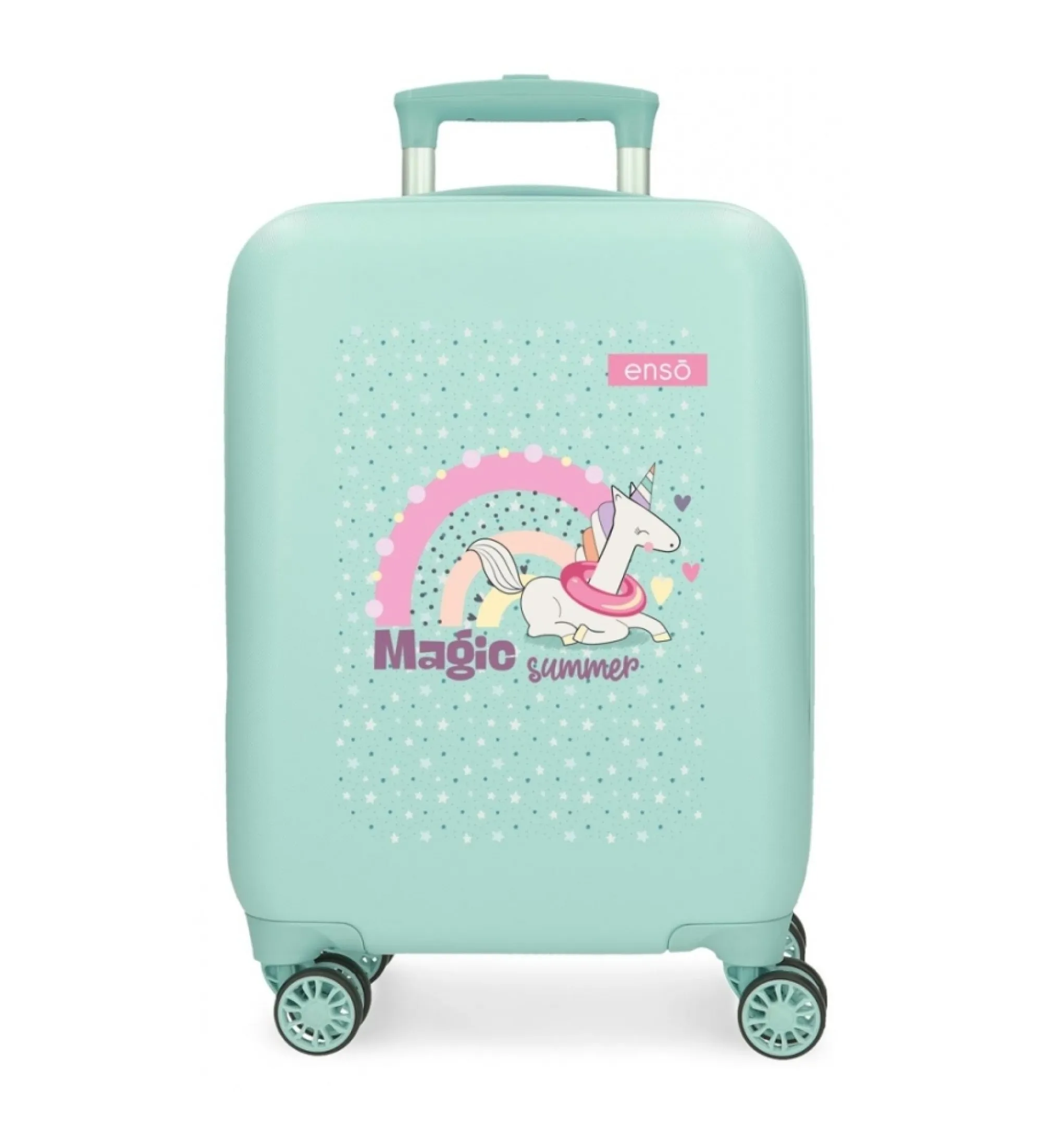 Maleta de cabina Enso Magic summer rígida turquesa 50cm