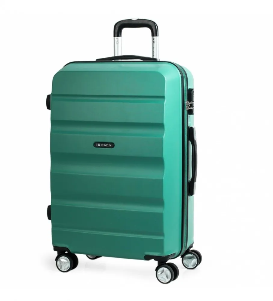 MALETA DE VIAJE RíGIDA 4 RUEDAS T71660 AGUAMARINA 61X44X26CM